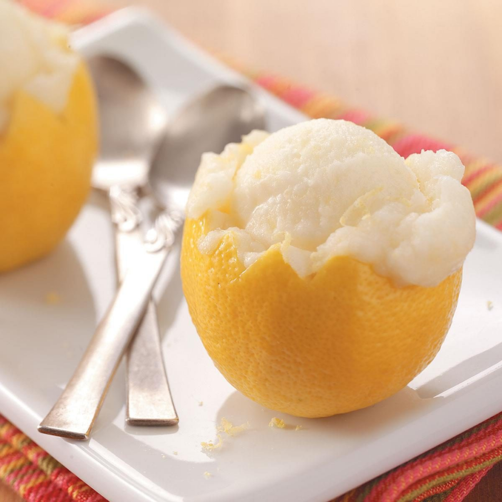 Lemon Sorbet dessert